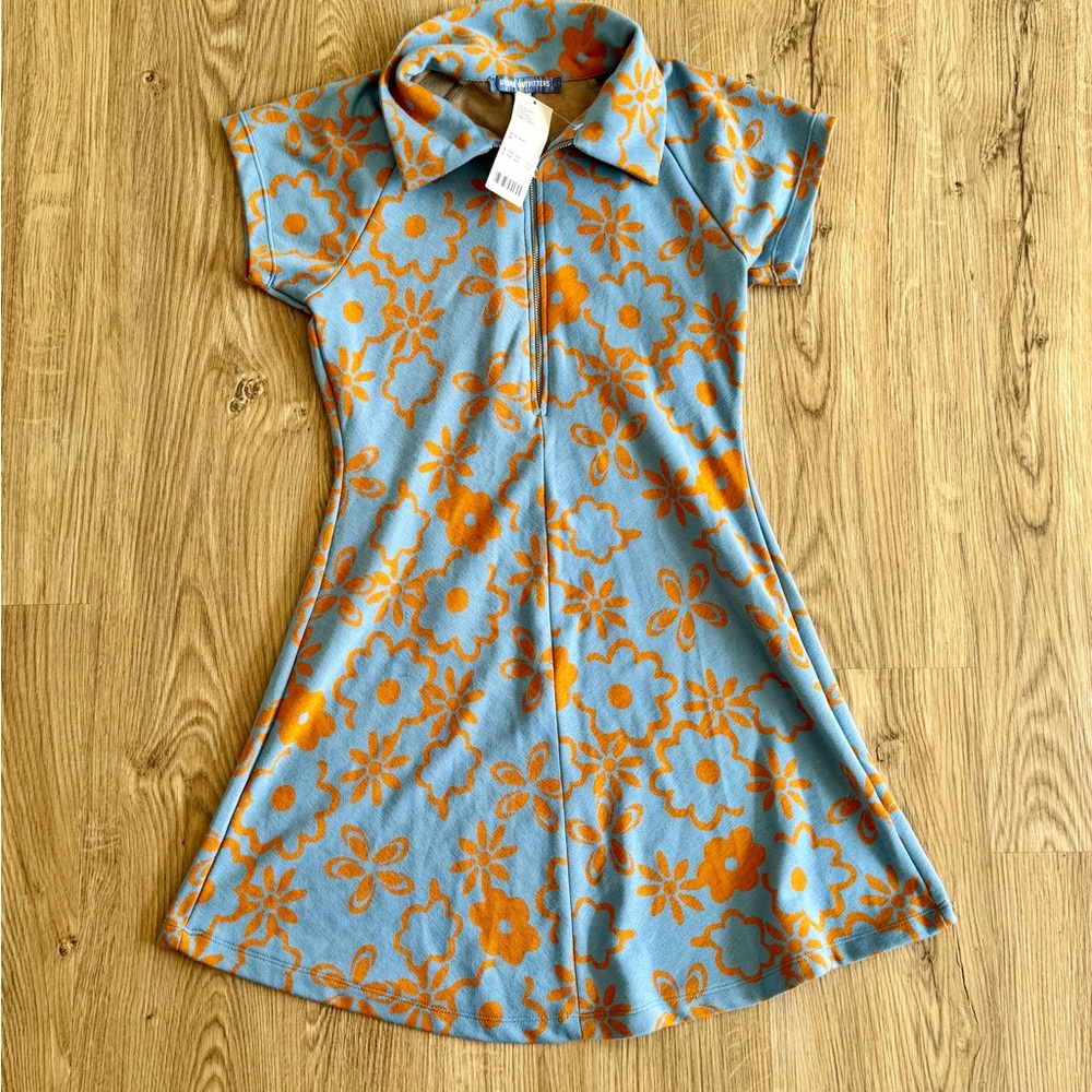 NWT Urban Outfitters Retro Knit Zip Up Mini Dress- Size Medium - Picture 5 of 13